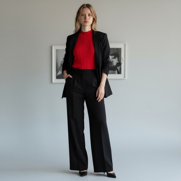 NWT MING WANG RED SLEEVELESS SHELL SWEATER TOP SZ S - Picture 5 of 10